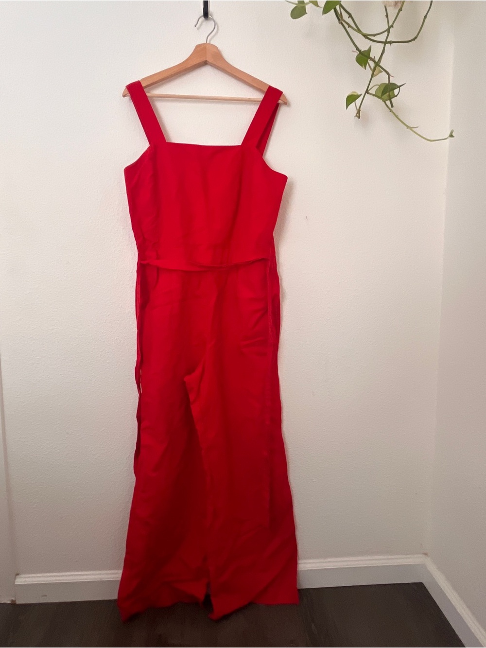 Ann Taylor Red Square-Neck Maxi Dress